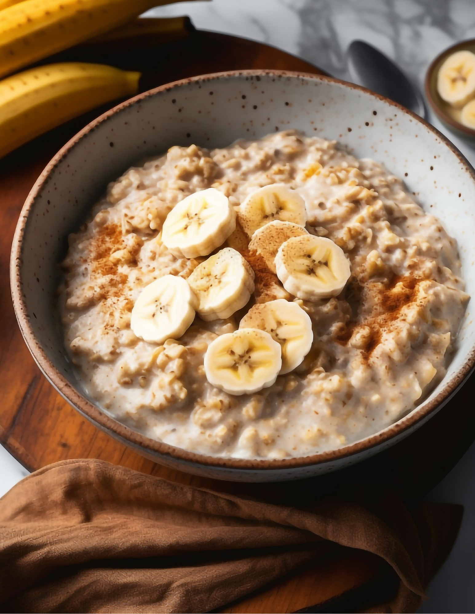 Warming Cinnamon Banana Protein Oats