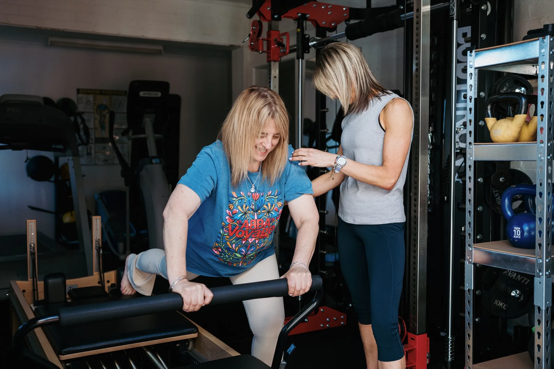 Keren coaching a client during a session