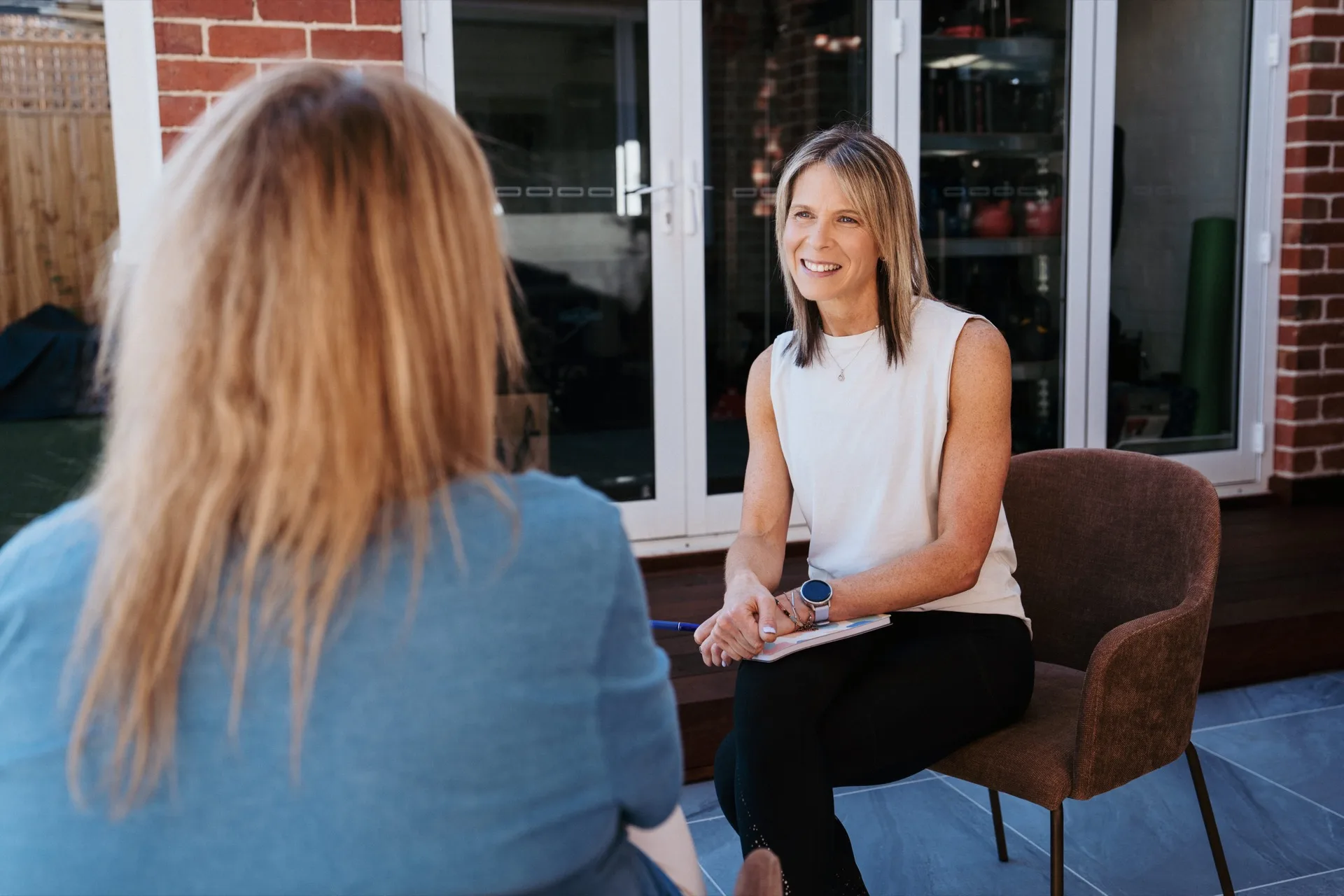 Keren coaching a client